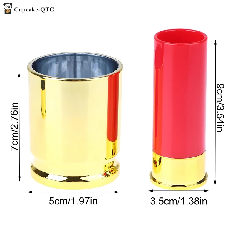 1/4pcs Travel Drink Bottle Bullet Liquid Bottle Plastic Shotgun Bullet Shape Shot Glasses Water Wine Glass Party Drinkware