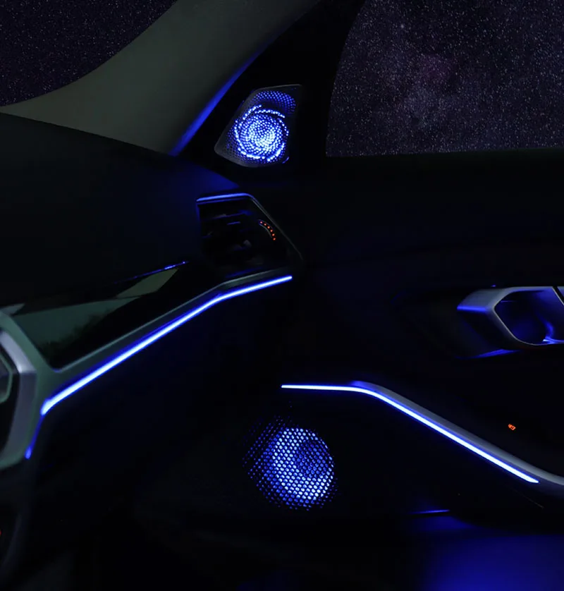 LED Decorate Ambient Light for BMW G20 M3 New 3 Series 2020 Original Enhanced Interior Atmosphere Lamp Speaker Cover Mid Treble
