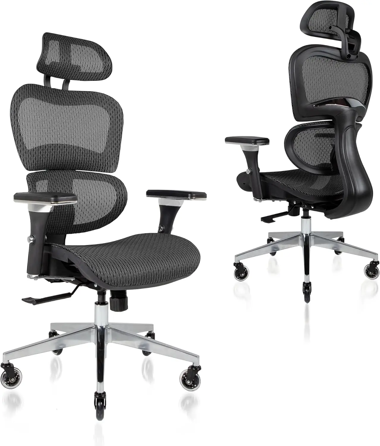 

Nouhaus Ergo3D Ergonomic Office Chair Lumbar Support Mesh Office Chair with 4D Adjustable Armrest, Adjustable Headrest and Wheel