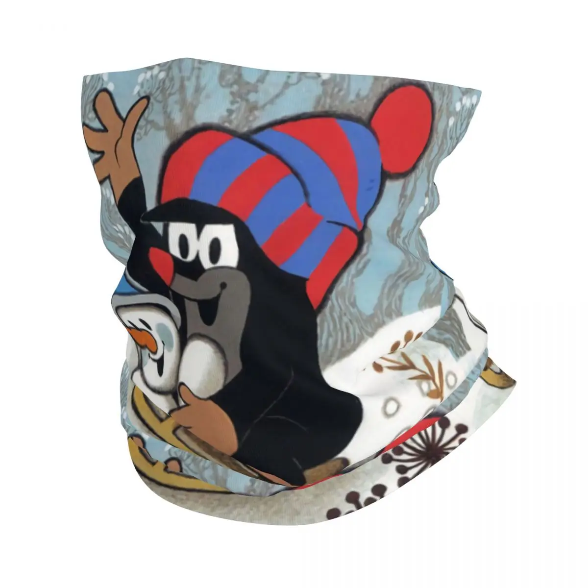 

Sledding In Winter Scarf Neckerchief Neck Face Mask Polyester