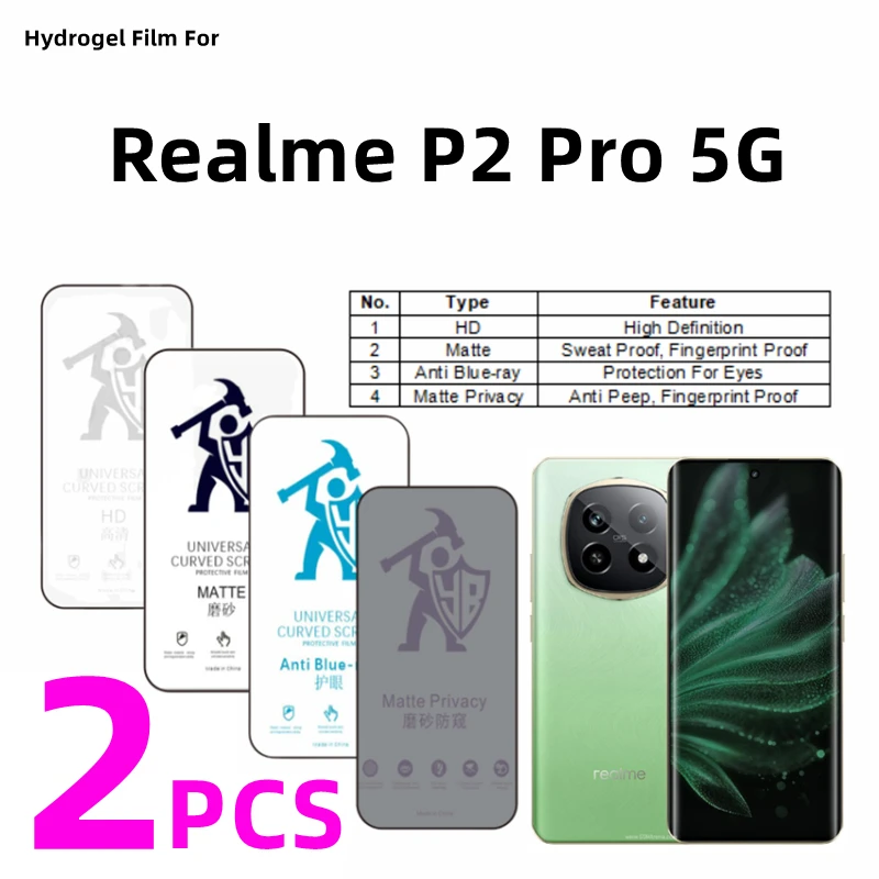 Película de hidrogel mate de privacidad para Realme P2 Pro 5G HD/protector de pantalla mate para Realme P2 Pro, película mate antiespía para el cuidado de los ojos, 2 uds.