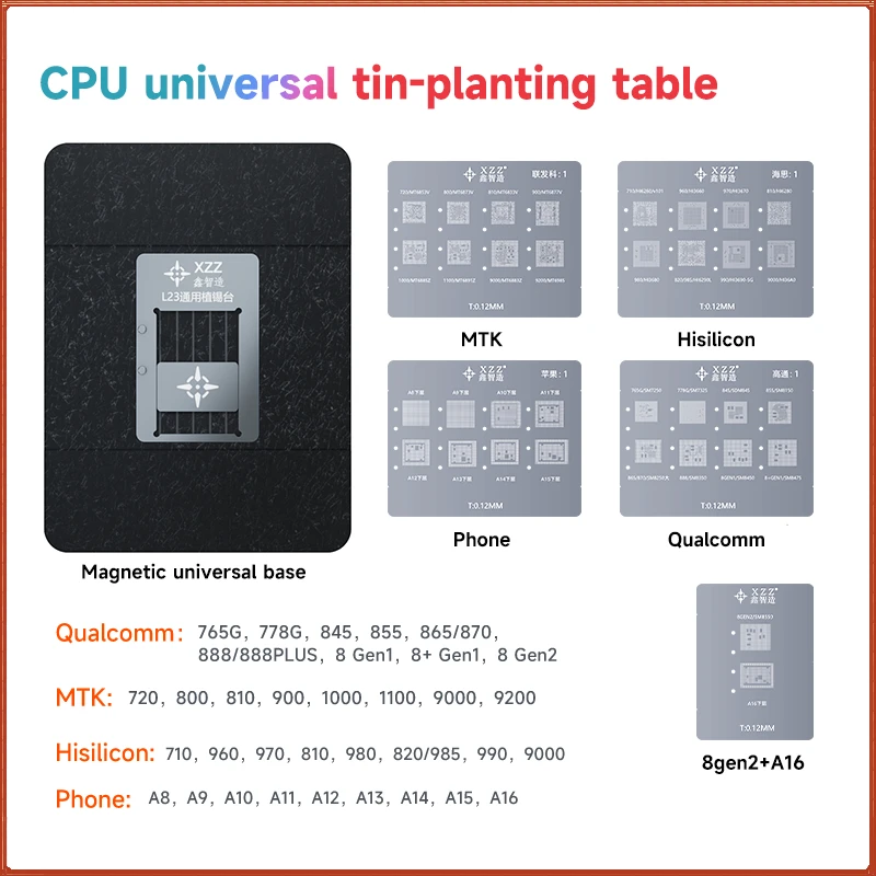 

XZZ Xinzhizao L23 BGA Reballing Stencil Platform для iPhone A8-A16 Материнская плата MTK EMMC Qualcomm HUAWEI Инструменты для ремонта сварки процессора