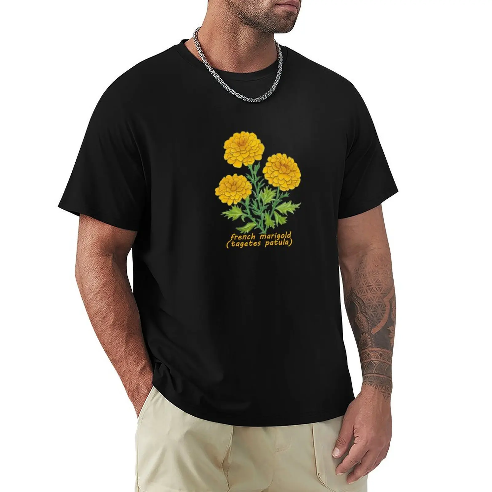 marigold T-Shirt Trendy Pattern T-Shirt for Men
