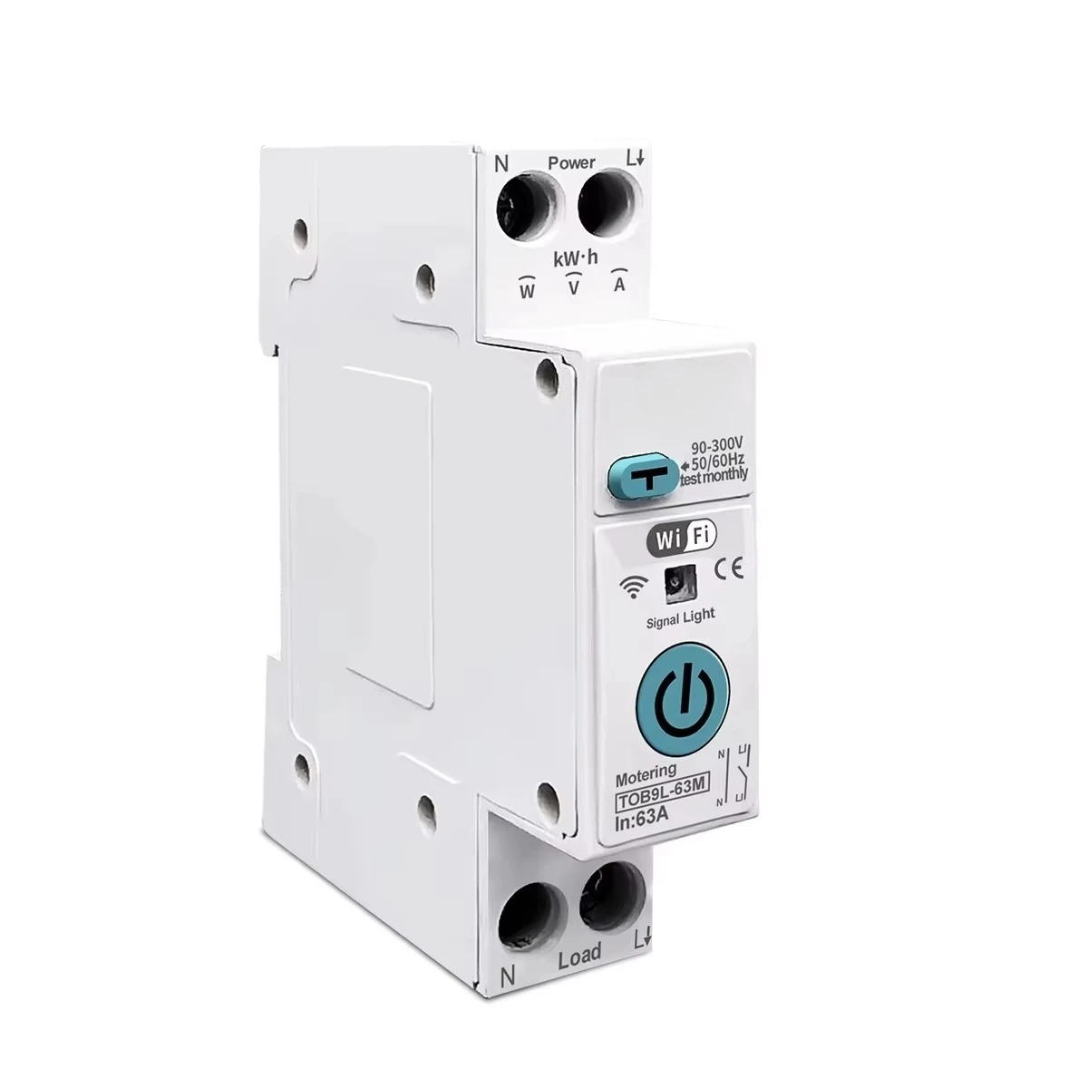 

SMARTLIFE 63A WIFI Smart Switch Energy Meter Metering Circuit Breaker Voltage Current Leakage protection Relay MCB