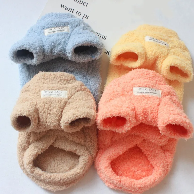 Winter Warm Dog Sweater for Small Dogs Plush Dog Clothes Soft Puppy Coat Jacket Chihuahua Teddy Bicon Puppy Clothes Dog Supplies