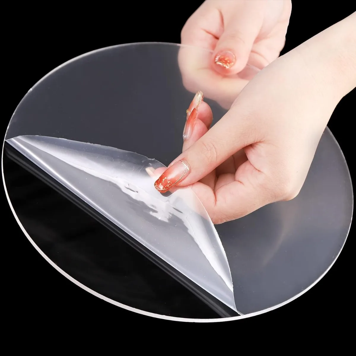3pcs Round Cake Board Set 4 6 8 10 Inch Acrylic Cake Disc Clear Perspex Sheeting Plate for Cake Trimming Baking Home
