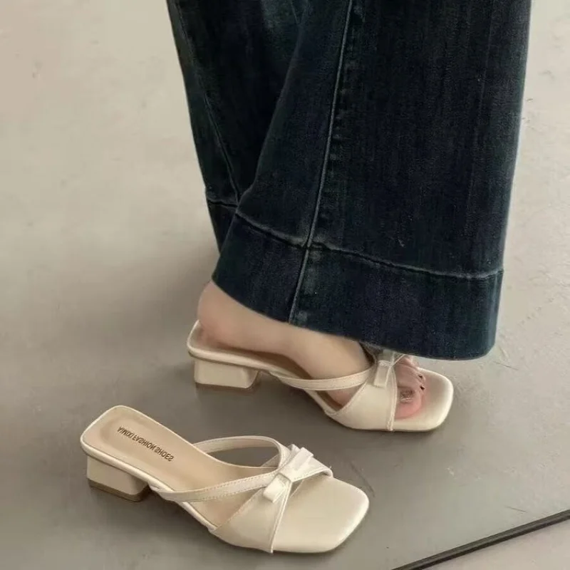 

Women's 2026 New Arrival Waterproof Platform Sandals with Thick Heel, Square Toe, Toe-Exposing, and Low Heel for Summer