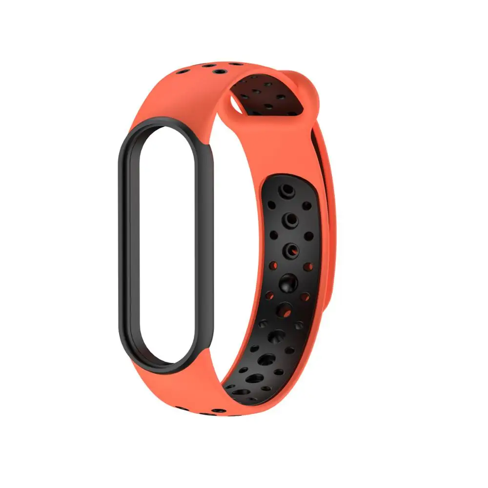 FIFATA-Correa deportiva de silicona de doble Color para Xiaomi Mi Band 5, pulsera de repuesto para reloj inteligente, Mi Band 5