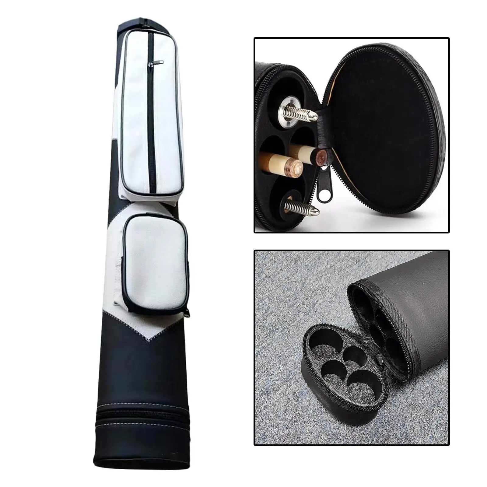 

Чехол для бильярдного кия с регулируемым плечевым ремнем и боковым карманом, защитный чехол для хранения снукерного кия 1/2, легкий вес