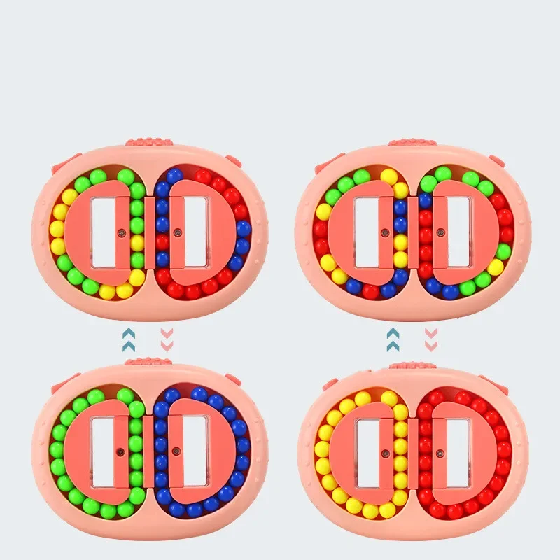 Juego de rompecabezas de cuentas giratorias para niños, frijoles mágicos giratorios, juguetes para la yema del dedo, aprendizaje educativo para adultos, alivio del estrés