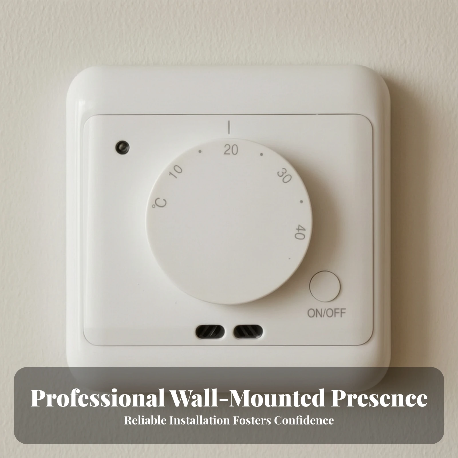 Electric Thermostat with External Sensor Easy to Install Underfloor Heating Controller with Sensor for Homeowners