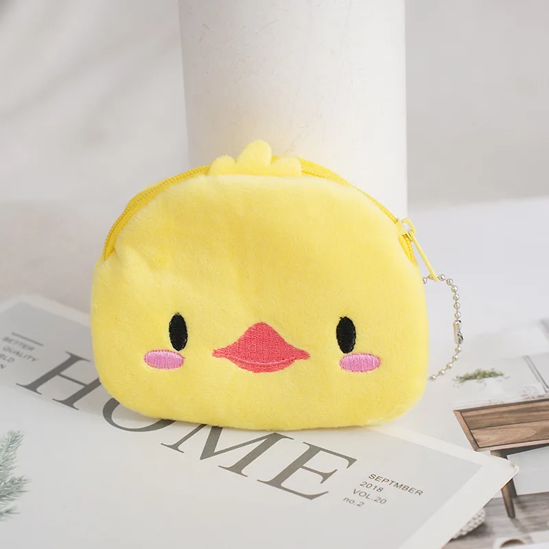 Bambini Cute Wallet Coin Mini Kawaii Cartoon Animals peluche portamonete portamonete cuffie portachiavi borsa Charm pendenti decorazione