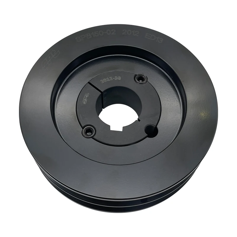 CPT SPB V-Belt pulley double Groove, 157mm outside diameter, 150mm pitch diameter, 2012 Bushing, SPB150-02-2012