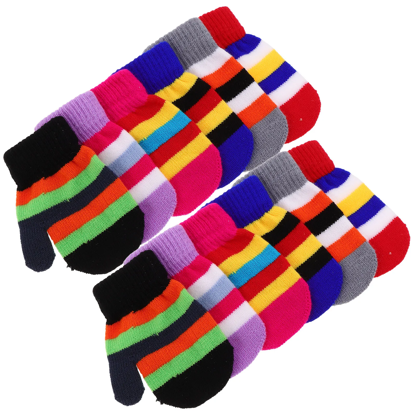

6 Pairs 's Elastic Gloves Knit Mittens Warm Winter Toddler for Toddlers Infant