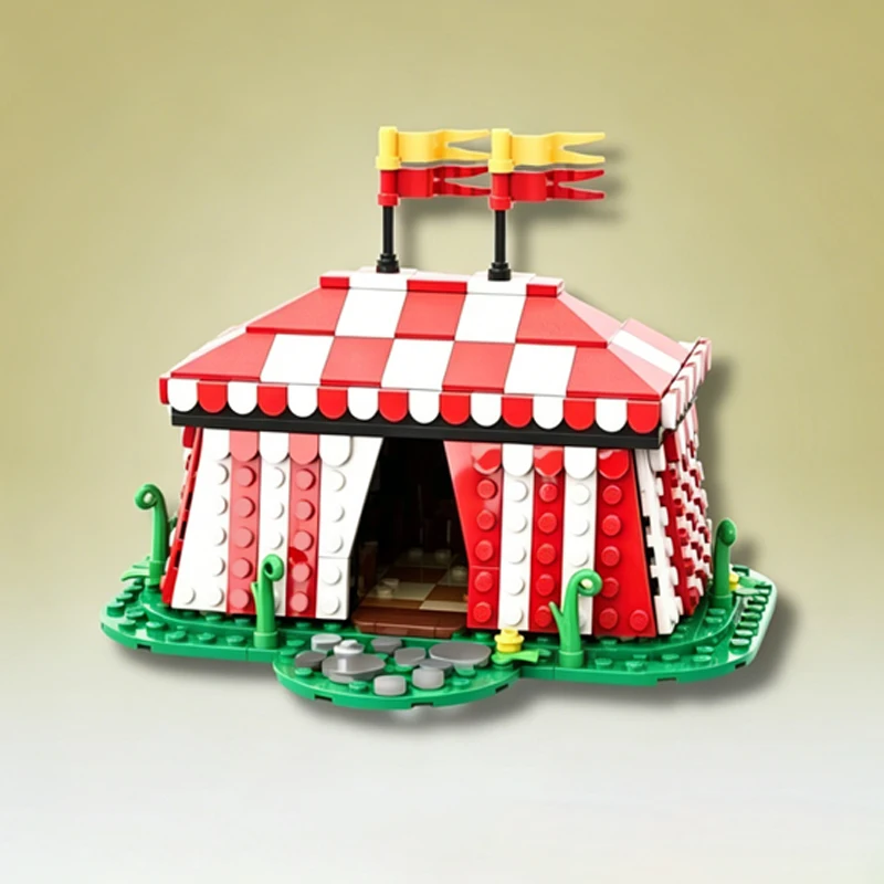 

Medieval Street View Model MOC Building Bricks Knight Camp Tent Modular Technology Gifts Holiday Assemble Children Toys Suit