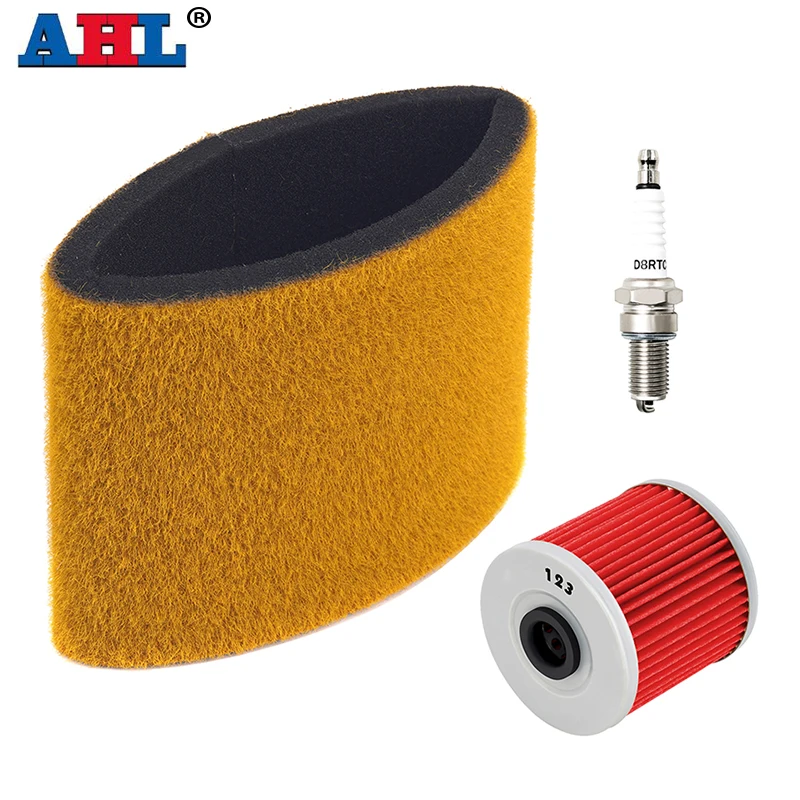 Motorcycle Air Filter Intake Cleaner & Oil Filter & Ignition Spark Plug For KAWASAKI KLF250 Bayou 250 2003 KLF220 KLF300 220 300