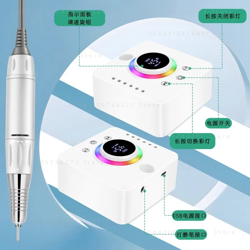 Nail Drill Machine Electric Polisher Manicure File Cuticle Tool for Salon