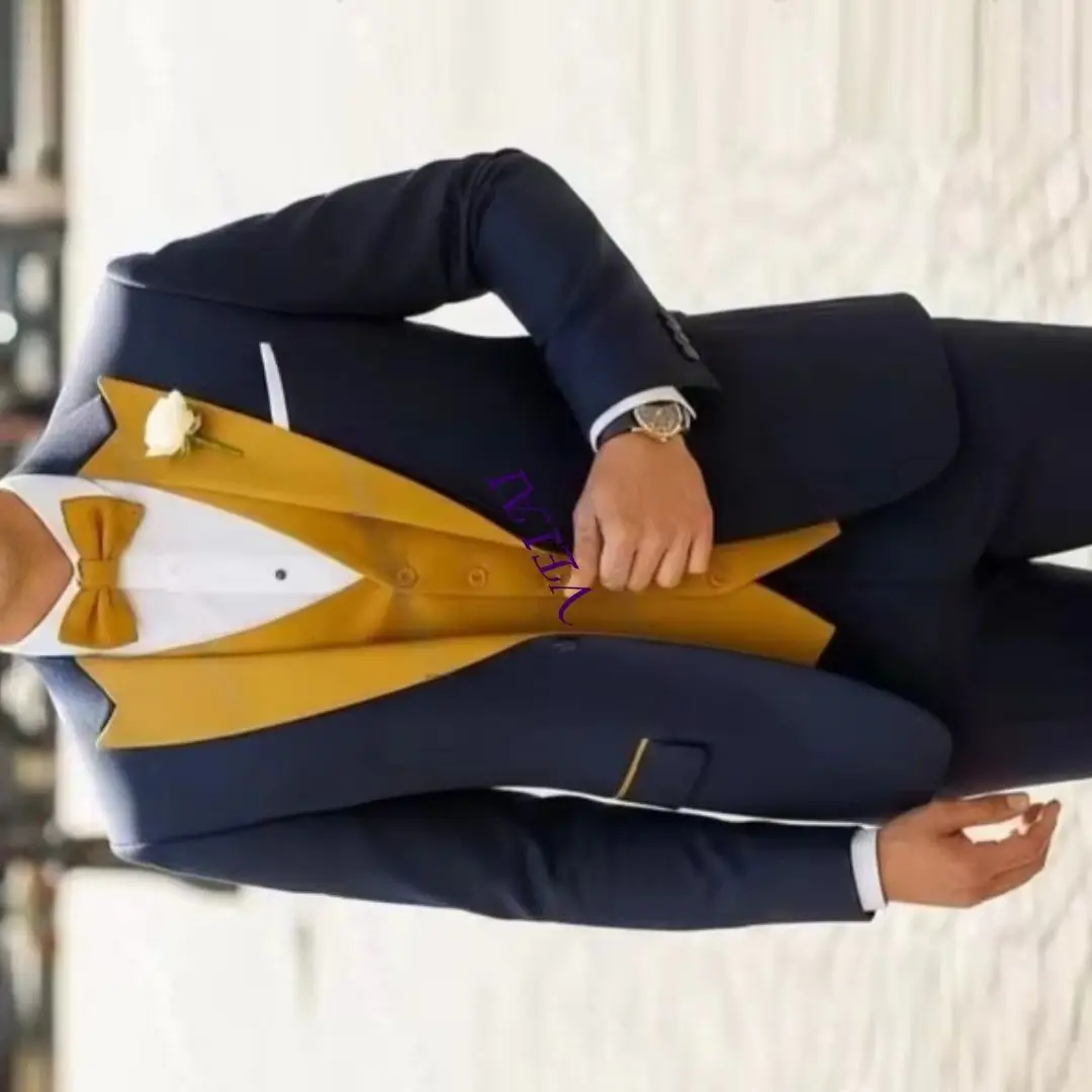 

CustomizedBeige Single Breasted Men's Suit Set Formal Jacket+Vest+Pants Classic Tuxedo for Wedding Groom Wear Elegant Prom Busin