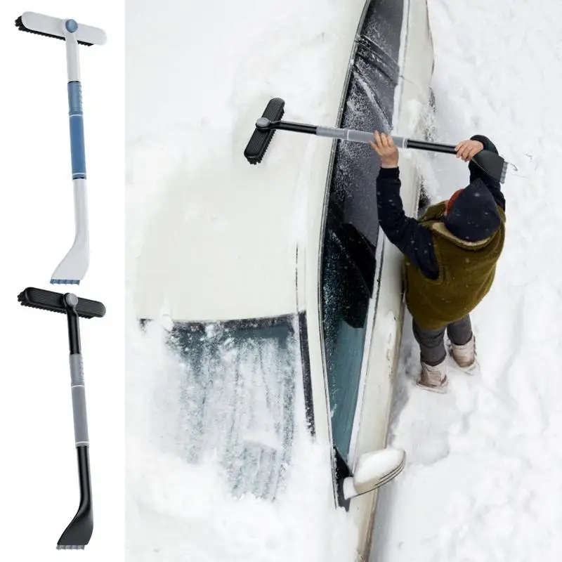 

33 Inch Winter Car Snow Sweeping Shovel Machine Extendable Ice Scraper Car Windshield Snow Brush Ergonomic Handle Detachable