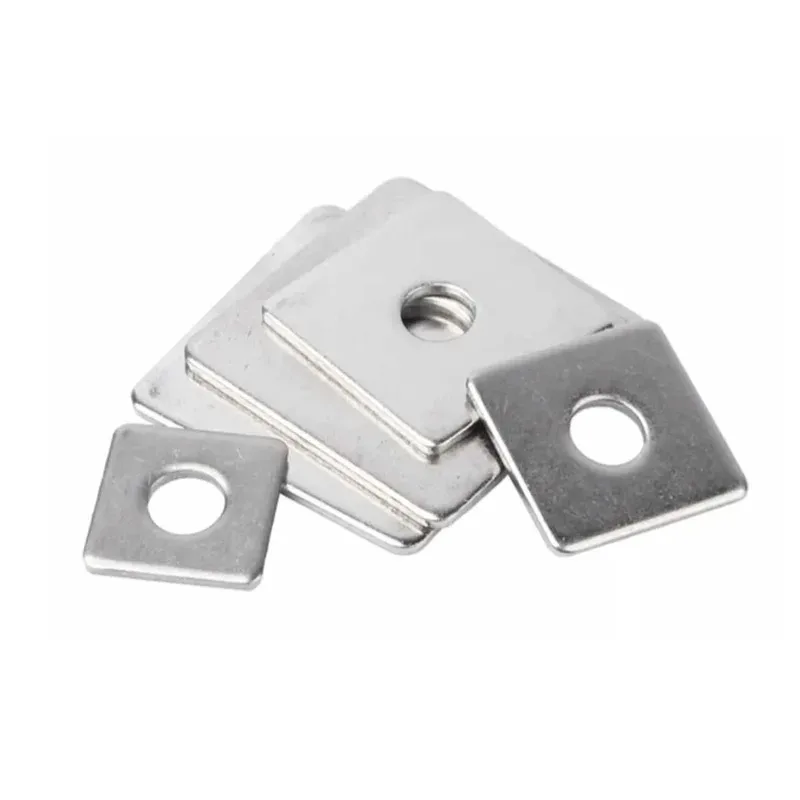 

304 Stainless Steel Square Flat Washer A2 Anti-Rust, M3 M4 M5 M8 M10 M12 M16 for Curtain Wall, Metal Structure, Machinery 50pcs