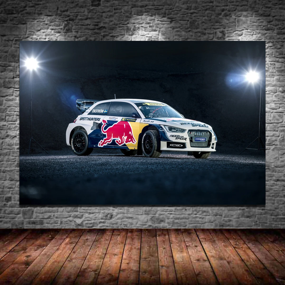 Sportscar Audis S1 R W R C Rally Race Car Posters and Prints Canvas Wall Art Modern Painting for Living Room Home Decor