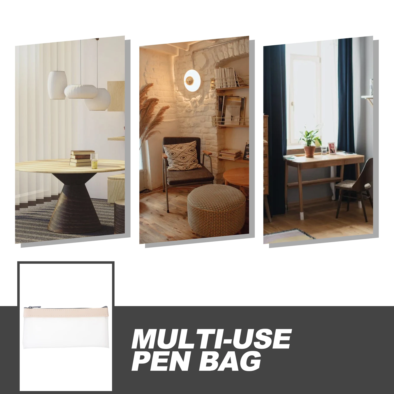 

4 Pcs Coin Storage Pen Bag Children's Cases Large Stationery Bags Transparent Tpu Portable
