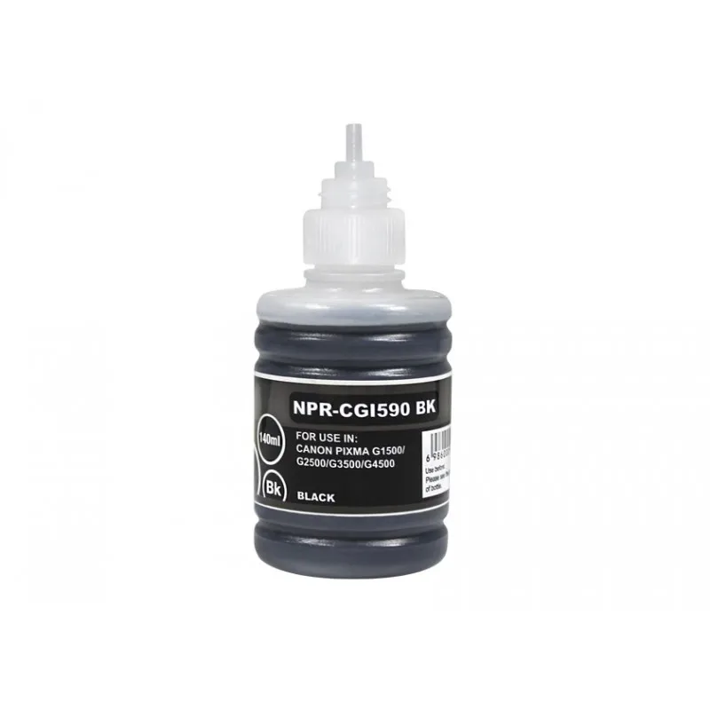 Canon GI590 black generic pigmented ink bottle-replaces GI590BK/1603C001 CI-GI590BK(PG) tintasycartuchos.com