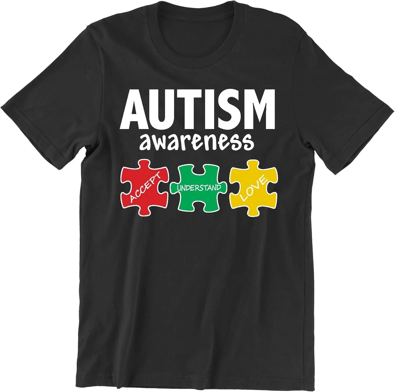 Promotion & Beyond Autism Awareness Support Jigsaw Puzzle Men's T-Shirt