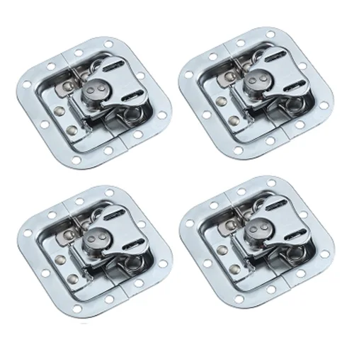 Imagen 1 del producto 4 juegos de cerradura de mariposa de 82x77mm, caja de herramientas para vuelo de carretera, cerradura de caja de aire, pestillo de mariposa para equipaje, accesorio de Hardware candado