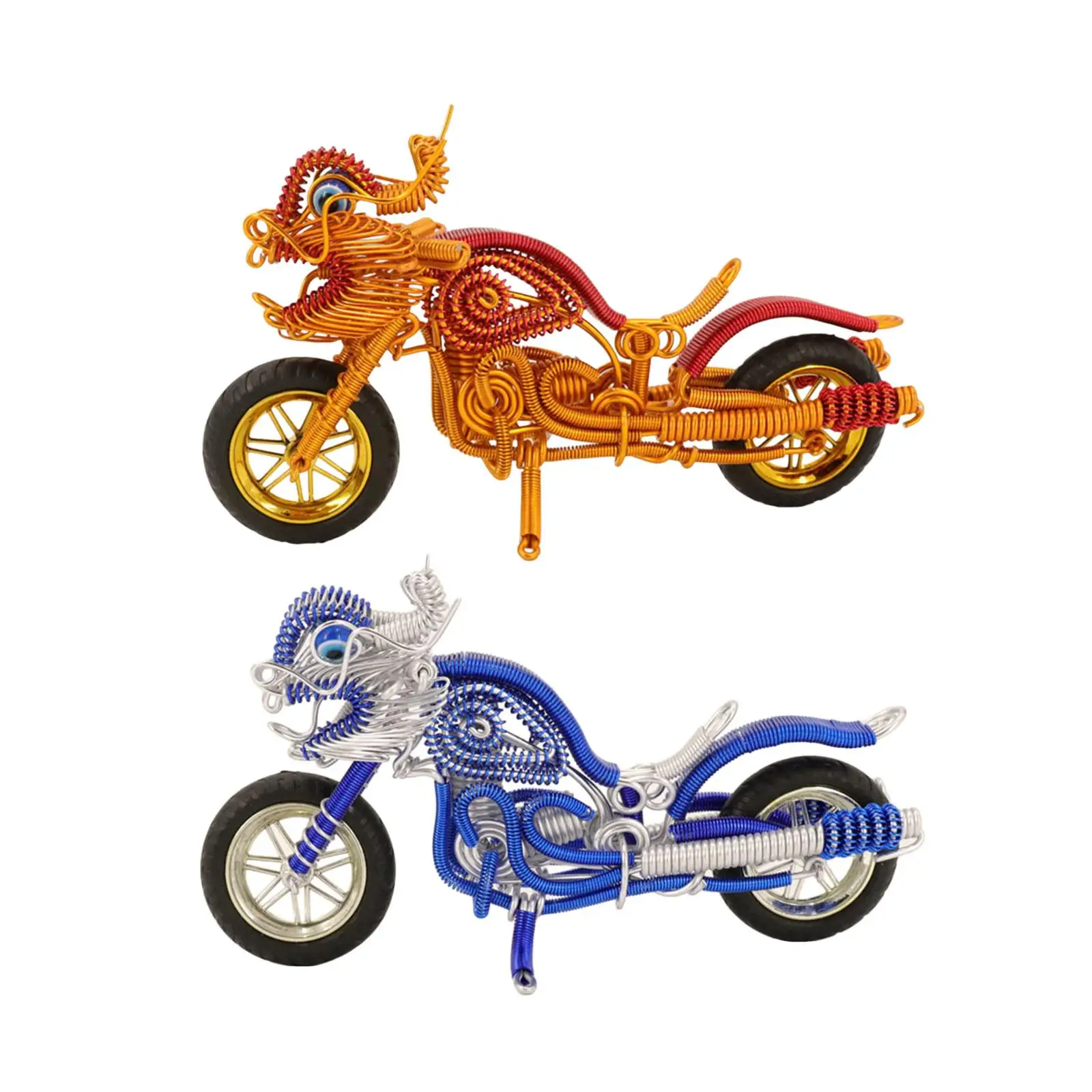 Desktop Motorfiets Model Ornamenten Decoratie Metaal Creatief Aluminium Draad Motorfiets Beeldje Collectie Boyfriend Cadeau