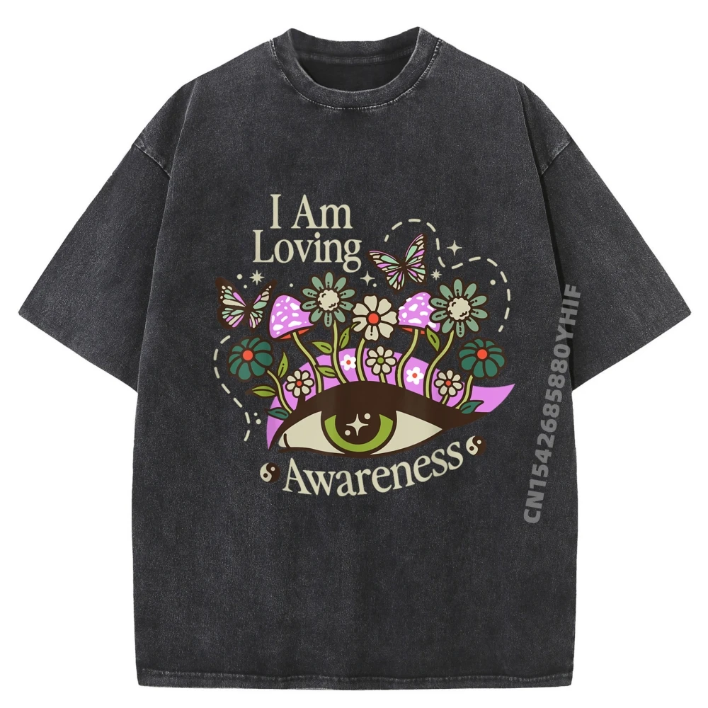 

Мужские топы I Am Loving Awareness Ram Design, футболки с рисунком, потертые забавные футболки в стиле ретро, мужские топы с принтом