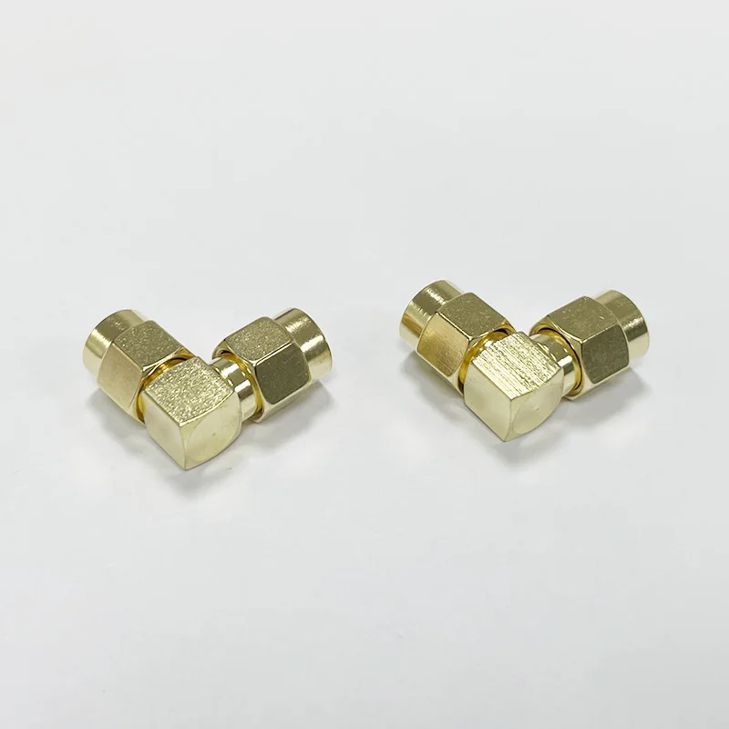 1pc to 10pcs RP SMA Male to SMA Female Angle 90 Degree Connector Adapter RF Coaxial Connector