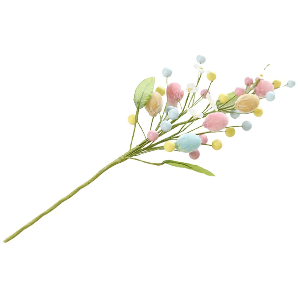 

Artificial Easter Twig Colorful Fake Egg Stem Vase Filler Easter Decoration Party Supplies Simulation Egg Branch