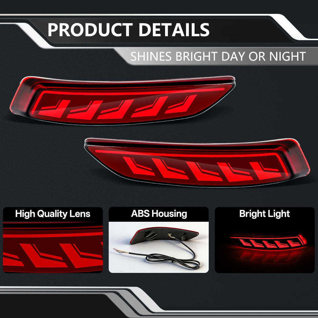 For Toyota Axio Corolla 2015-2018 For Lexus LS460 2013-2017 LS600hL 2013-2016 81910-50010 81920-50010 LED Rear Bumper Lights 12V view 3