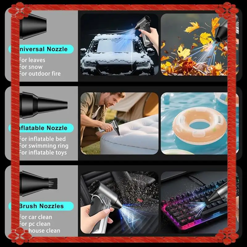 24-Hour Delivery Rechargeable Compressed Air Duster 180000RPM, 3 Gears Adjustable, 10000Mah Battery For Keyboard/PC/Car/Outdoor