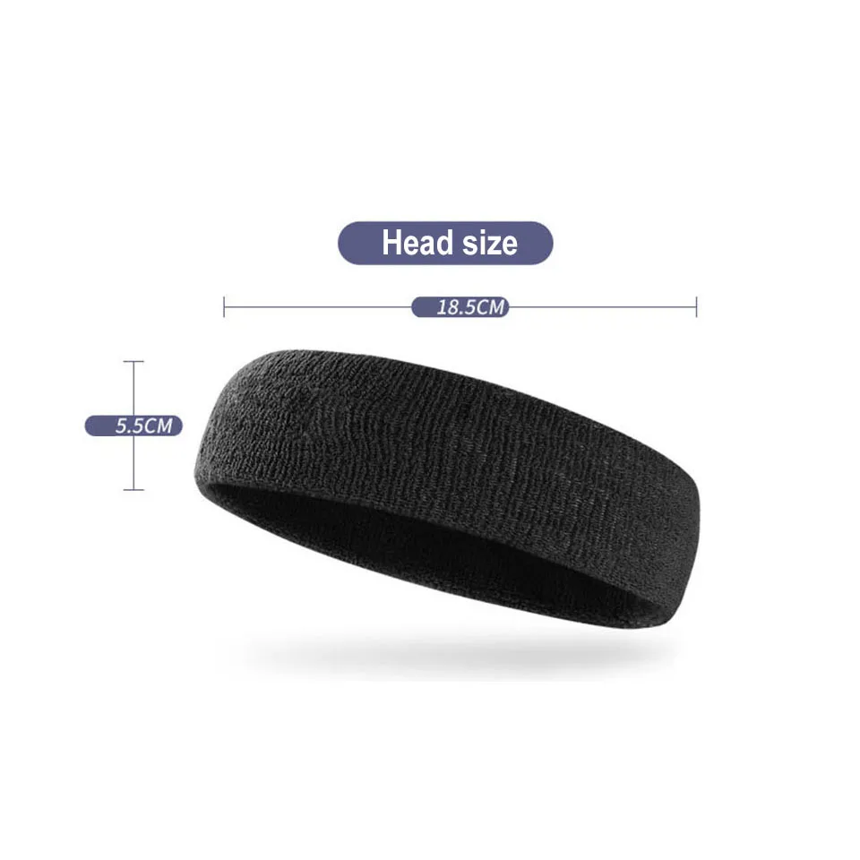 AOLIKES 3PCS/Set Men Sports Headband Sweatband Stretch Elastic Outdoor Sport Sweat Headband Wristband Women Gym Running Headwrap