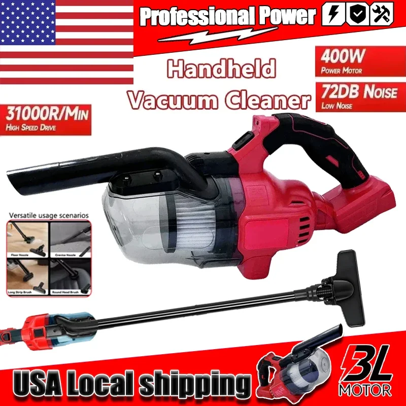 

Cordless Vacuum Battery Handheld Vacuum Cleaner with 2Pcs Washable HEPA Filter for Home Pet Hair Car For Milwaukee 18V Battery