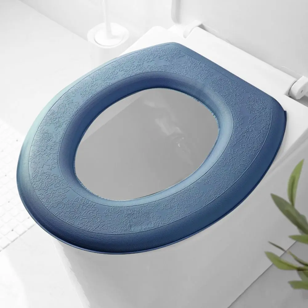 Washable Silicone Toilet Seat Cushion All Seasons Waterproof Toilet Washer Toilet Seat Pad Seat Cushion Bathroom Accessories