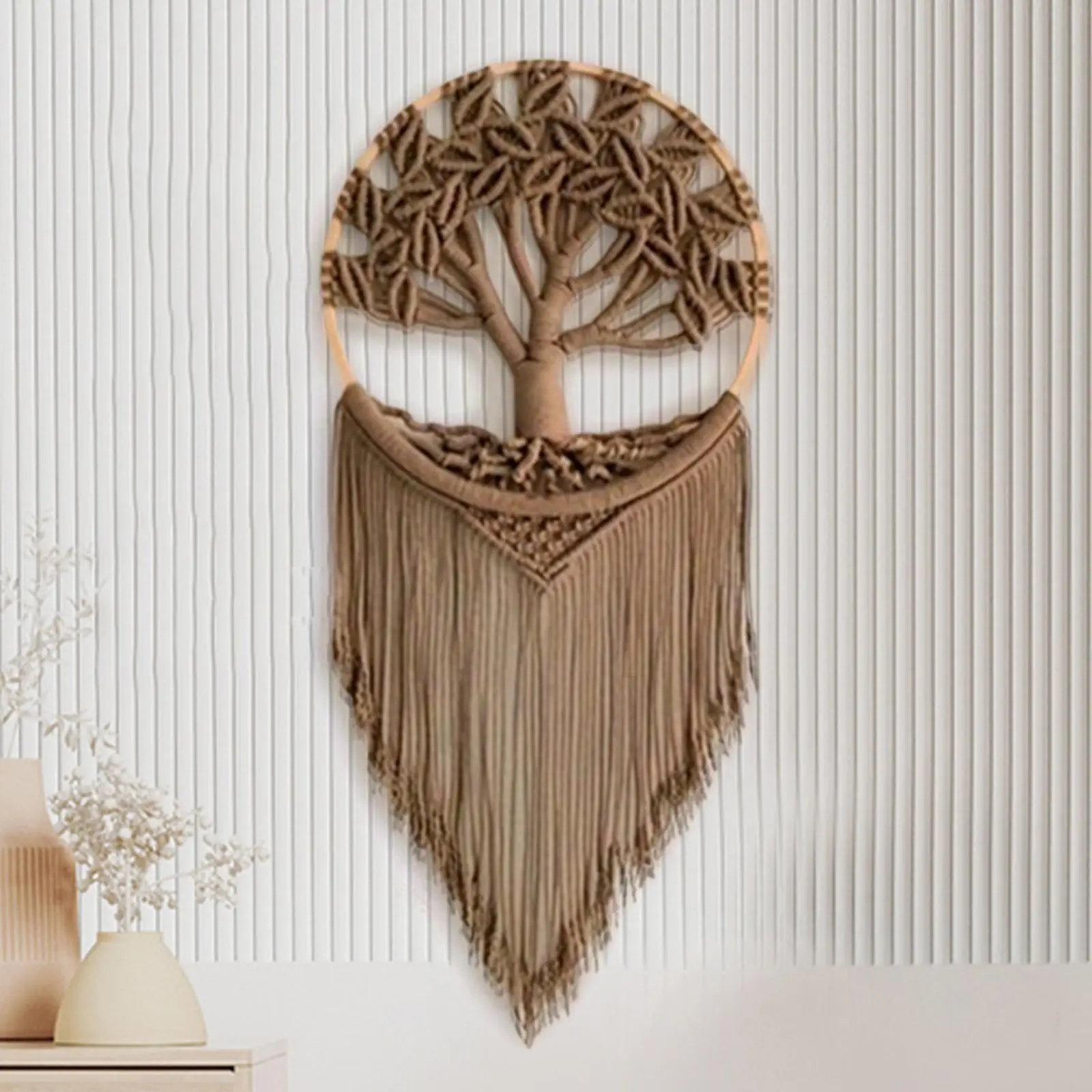 Tree Macrame Wall Hanging Nursery Window Prop Bohemian Tapestry Wall Decor