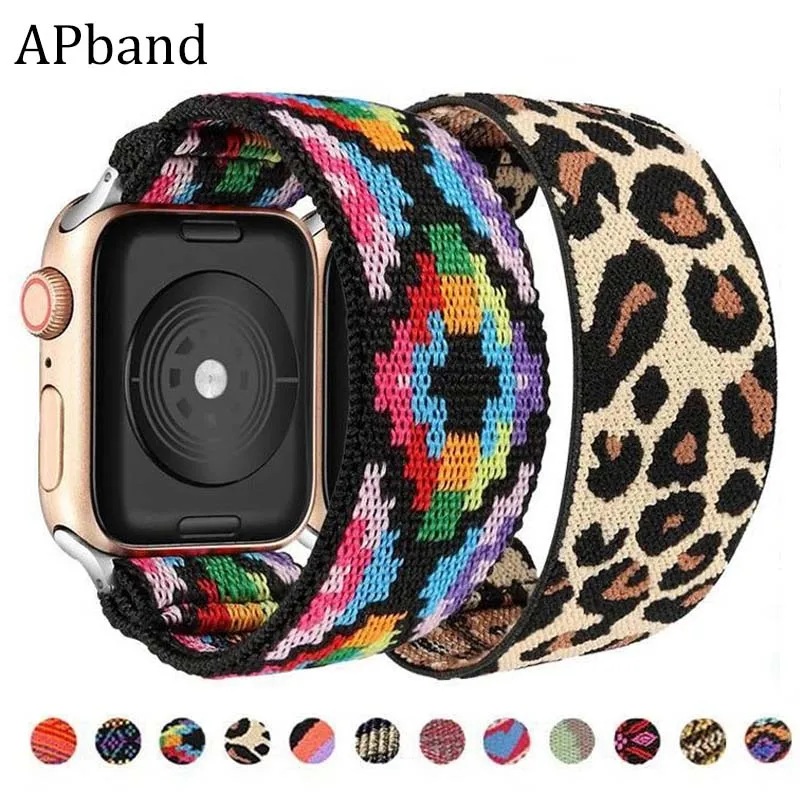 Scrunchie Strap for apple watch ultra band 49/45/44/42mm 41/40/38mm iwatch women girl Stretchy bracelet apple watch 5 3 SE 6 7 8