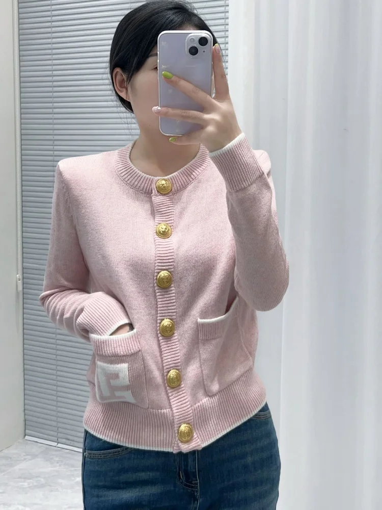 Cardigan lungo lavorato a maglia di fascia alta Sve rotondo Ne Open Cardigan da donna Faion Color Blo Luxury Sle Maglieria calda invernale da ragazza