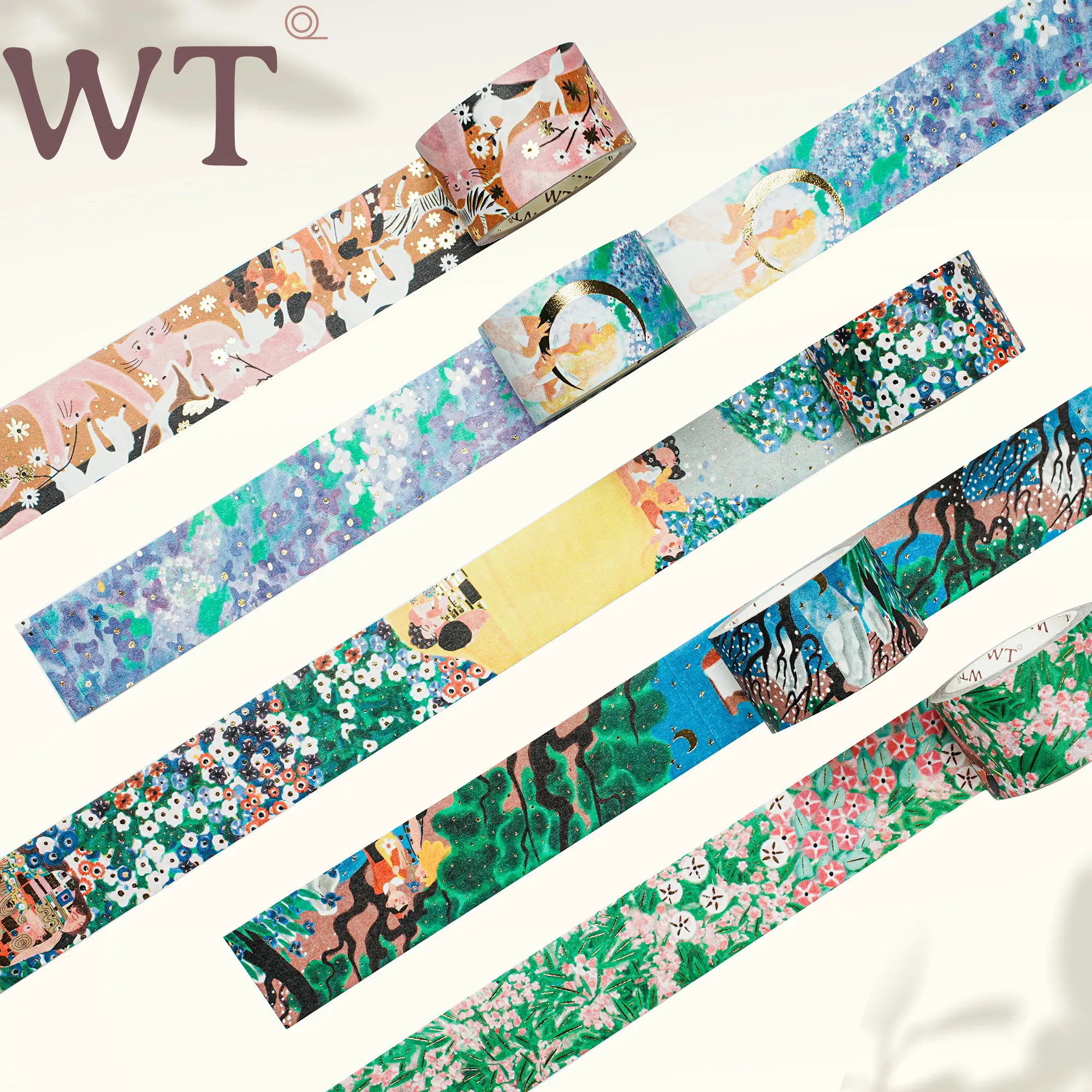 

Лента WT, «Лес Циния», «Бронзовый лес», предварительно вырезанный набор лент для журнала Washi, сказочный стиль, стиль INS