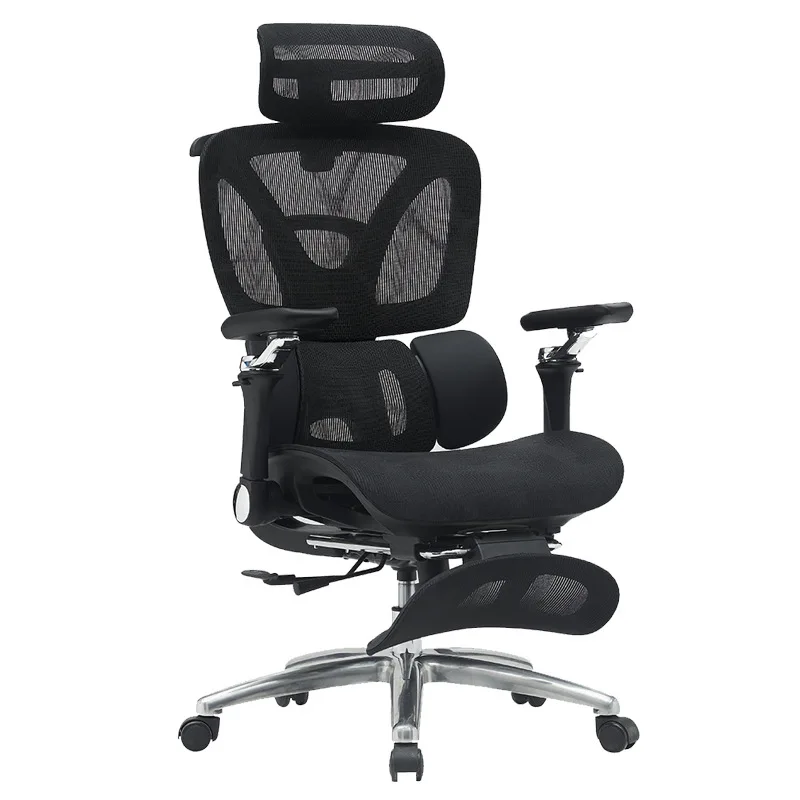 Ergonomic Office Chair Mesh Seat Adjustable Headrest Commercial Chair Footrests Support Comfortable Lumbar Chaise Ergonomique