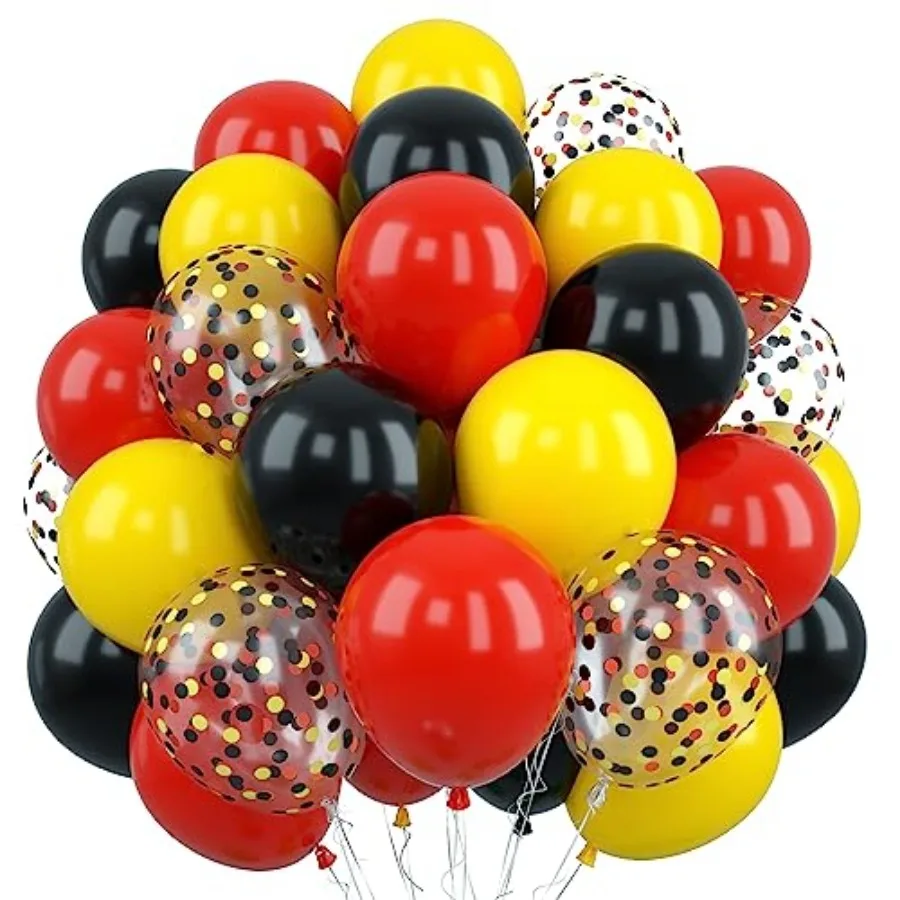 

12Inch Balloons, Color Helium Party Balloon Latex Balloons with Cartoon Coffetti Balloon for Race Car Birthday Baby Shower Carn