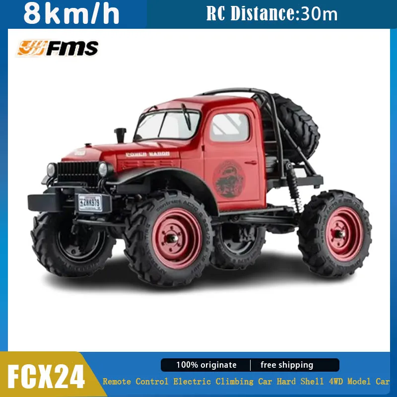 

Модель FMS 1/24 xiaoqi Power Wagon, масштаб FCX24, вагон с дистанционным управлением, электрическая машина для скалолазания, жесткий корпус, полноприводная модель автомобиля