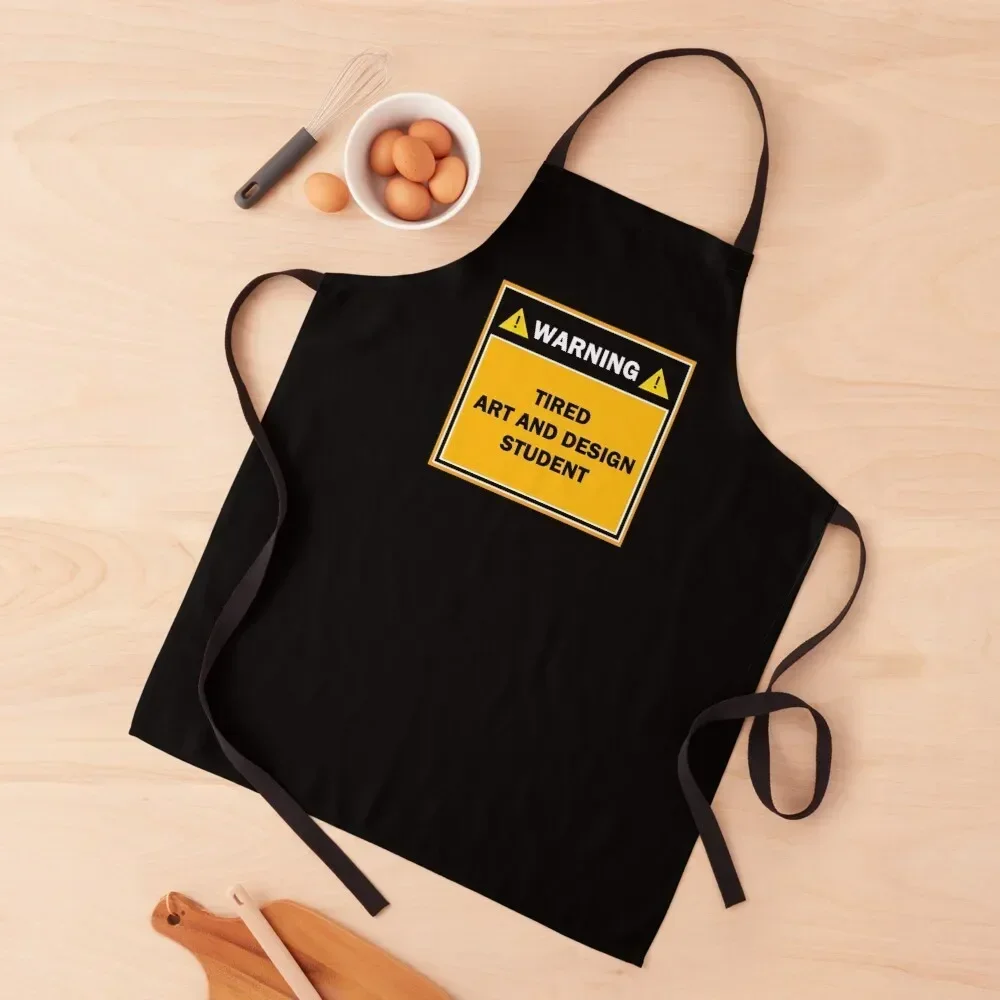 

Warning tired art and design student Apron Goods For Home And Kitchen Women Kitchen Apron