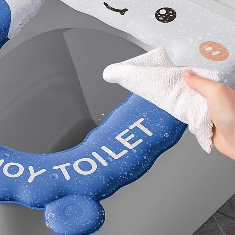 قابلة لإعادة الاستخدام غطاء مقعد المرحاض مقاوم للماء قابل للغسل غطاء منصات عدم الانزلاق غطاء مقعد المرحاض للمنزل السفر استخدام اكسسوارات الحمام