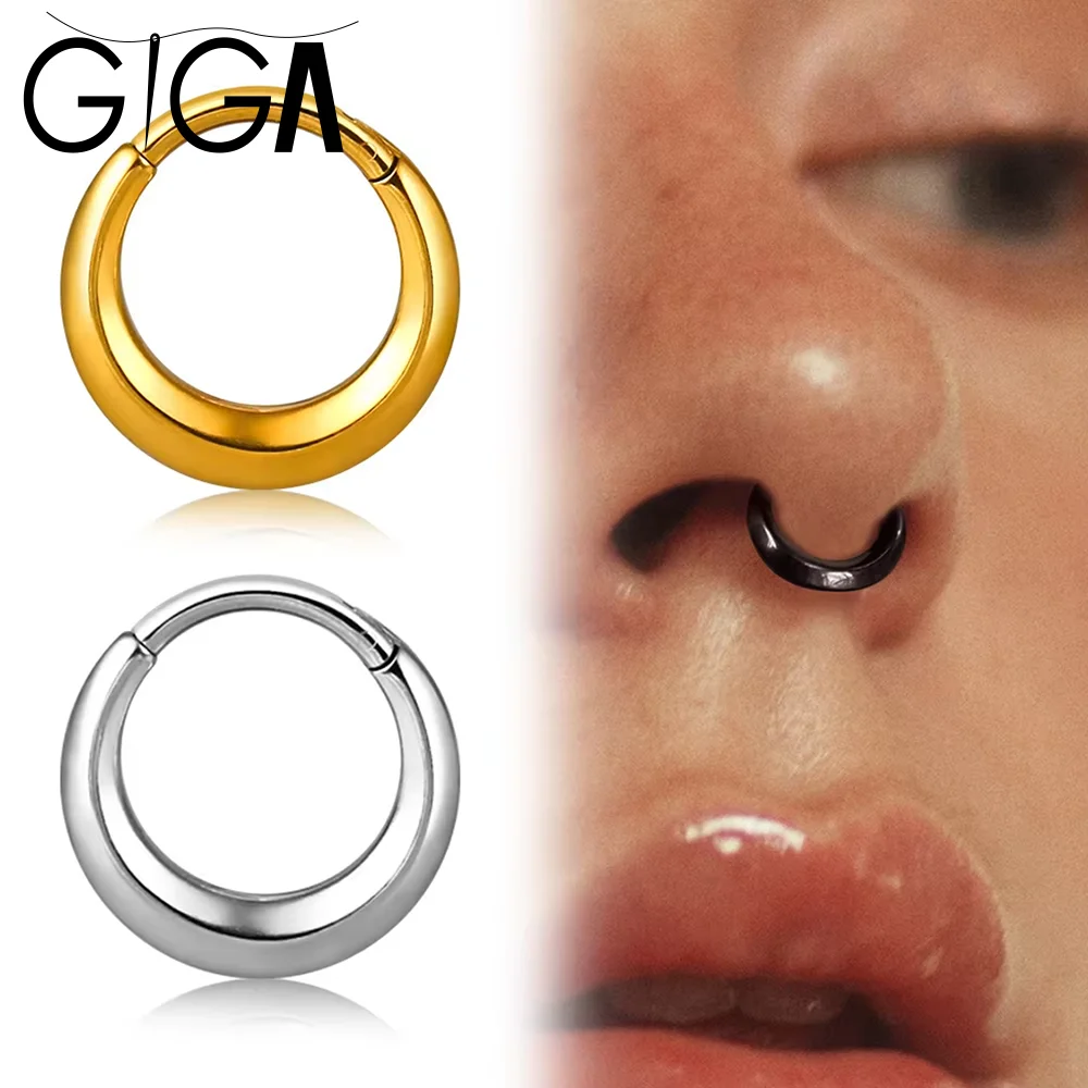 Giga 1Pcs Stainless Steel Round Double Cut Design Piercer For Ear And Nose Piercing, Click Piercing, Women&Men Piercing Jewelry.