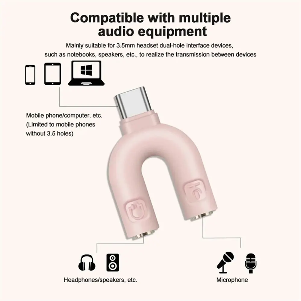 Earphone Jack Adapter Aux Converter Music Converter Type C to 3.5mm Adapter Headphone Plug U Type Adapter USB C to 3.5mm Jack