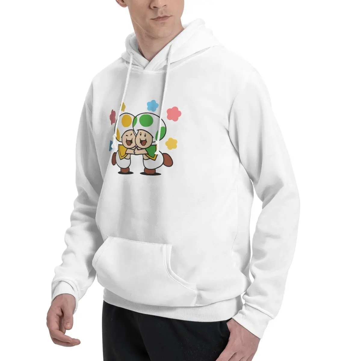 مذهلة هوديس رقيقة بلوزة من الصوف رجل سوبر ماريوس الأخضر العلجوم والأصفر العلجوم قمصان سويت شيرت بقلنسوة الأصلي هوديي قميص